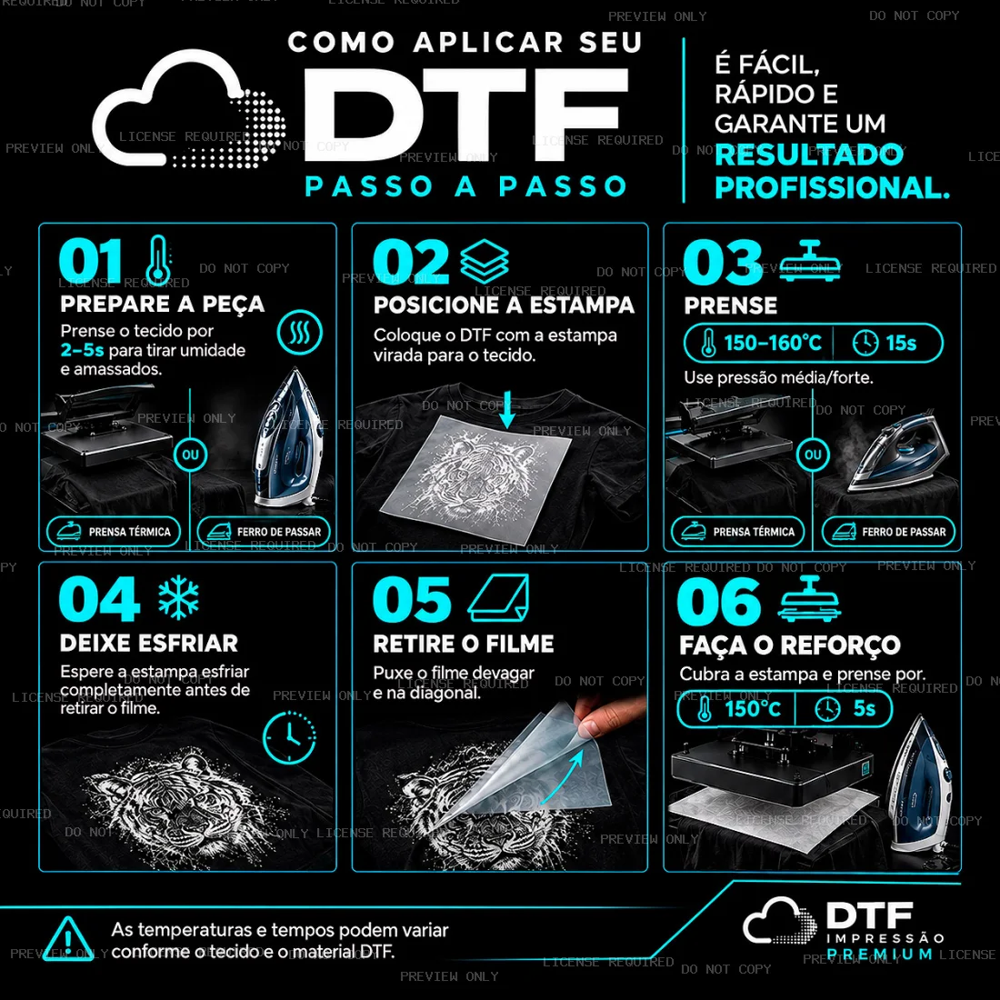 Estampa de Camiseta Termocolante Digital DTF Pronta Para Aplicar na Roupa Moda Feminina 2026 Premium | Folhas e Frase 2 - Imagem 3