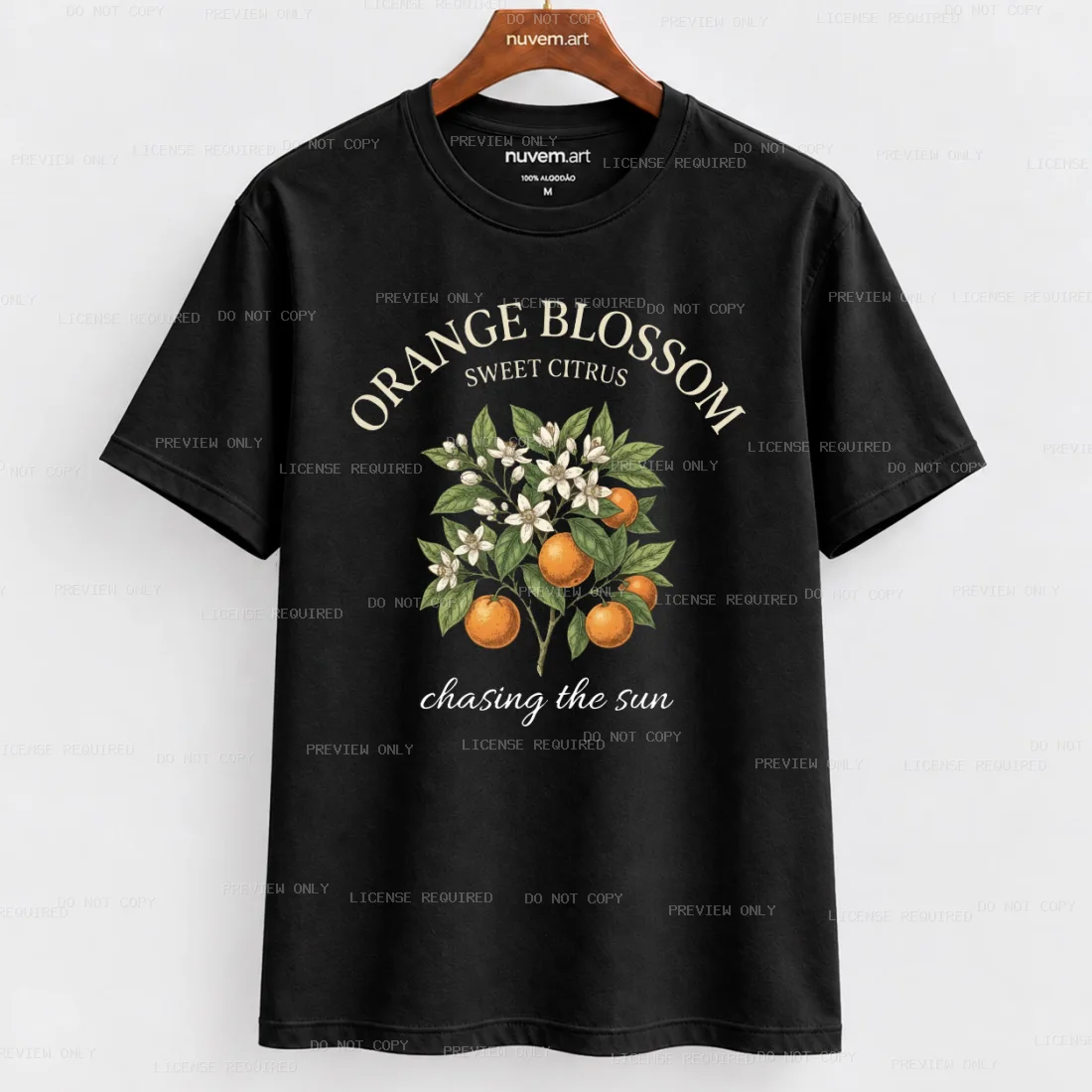 Estampa de Camiseta Termocolante Digital DTF Pronta Para Aplicar na Roupa Moda Feminina 2026 Premium | Laranjas e Flores
