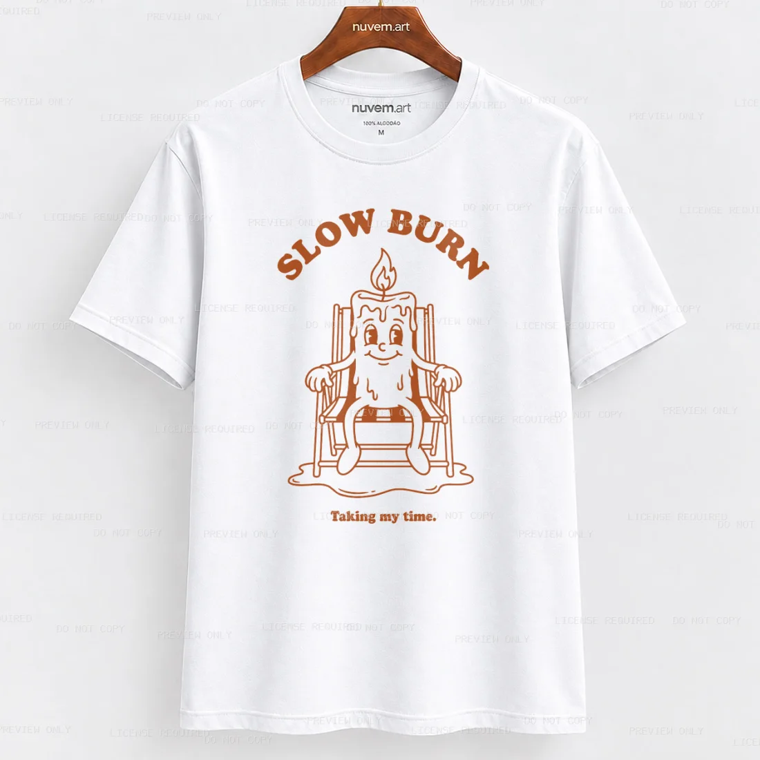 Estampa de Camiseta Termocolante Digital DTF Pronta Para Aplicar na Roupa Moda Feminina 2026 Premium | Frase e Tempo