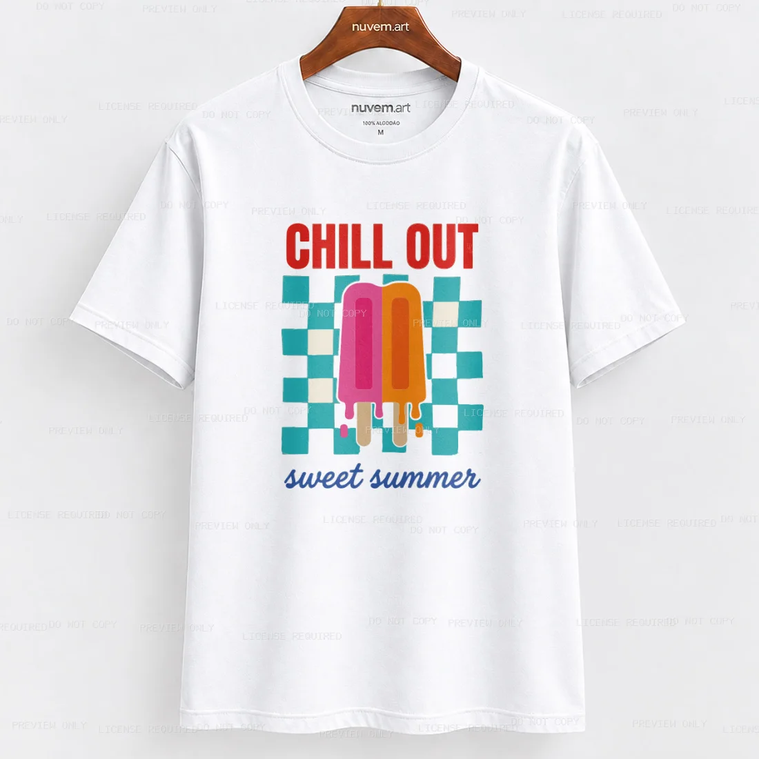 Estampa de Camiseta Termocolante Digital DTF Pronta Para Aplicar na Roupa Moda Feminina 2026 Premium | Verão Colorido