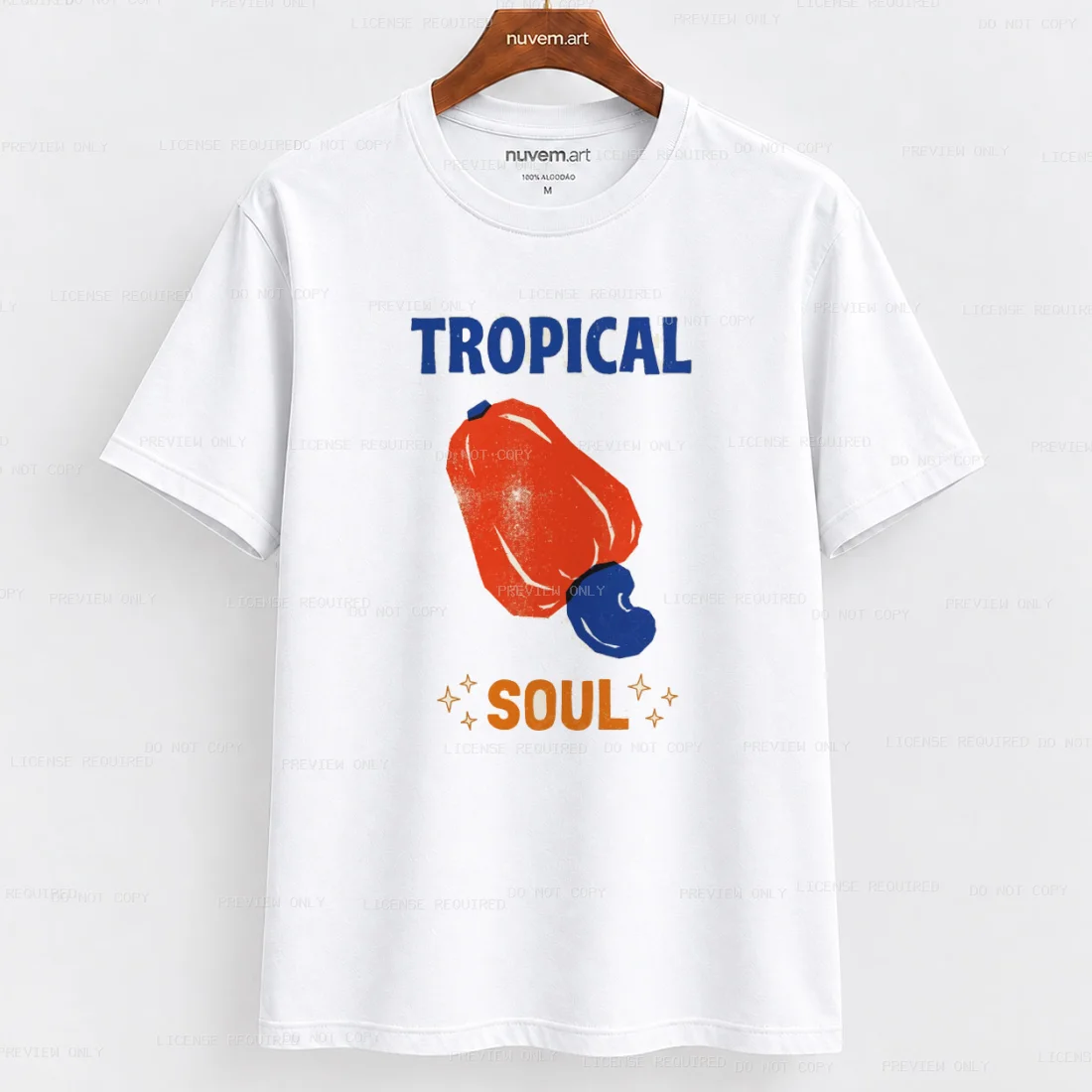 Estampa de Camiseta Termocolante Digital DTF Pronta Para Aplicar na Roupa Moda Feminina 2026 Premium | Caju e Verão