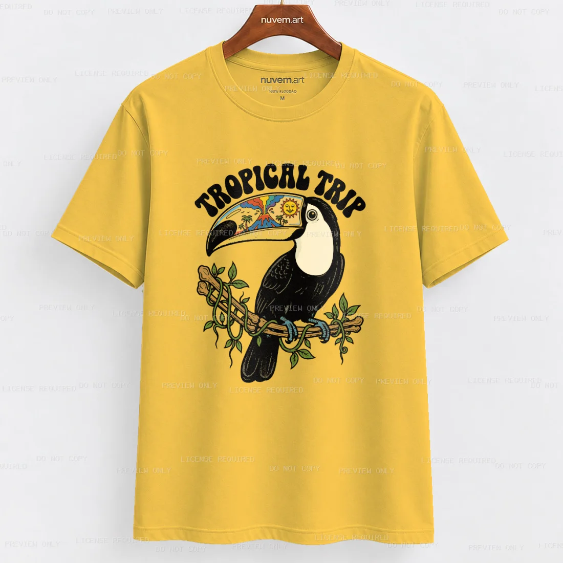 Estampa de Camiseta Termocolante Digital DTF Pronta Para Aplicar na Roupa Moda Feminina 2026 Premium | Viagem Tropical