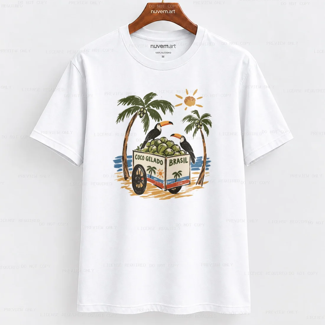 Estampa de Camiseta Termocolante Digital DTF Pronta Para Aplicar na Roupa Moda Feminina 2026 Premium | Tucano Tropical