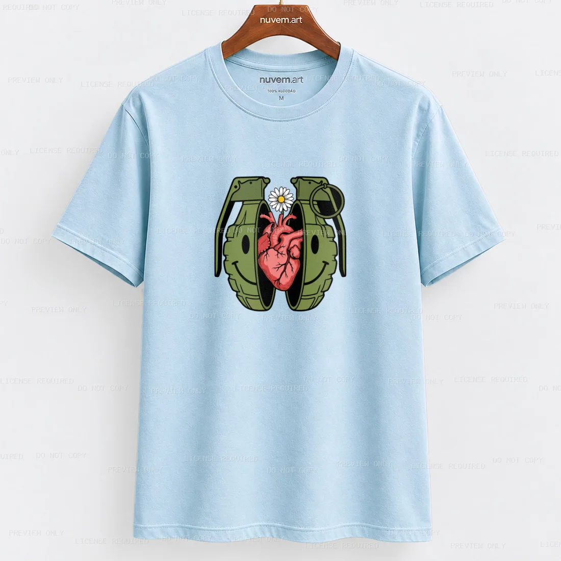 Estampa de Camiseta Termocolante Digital DTF Pronta Para Aplicar na Roupa Moda Feminina 2026 Premium | Amor e Coração
