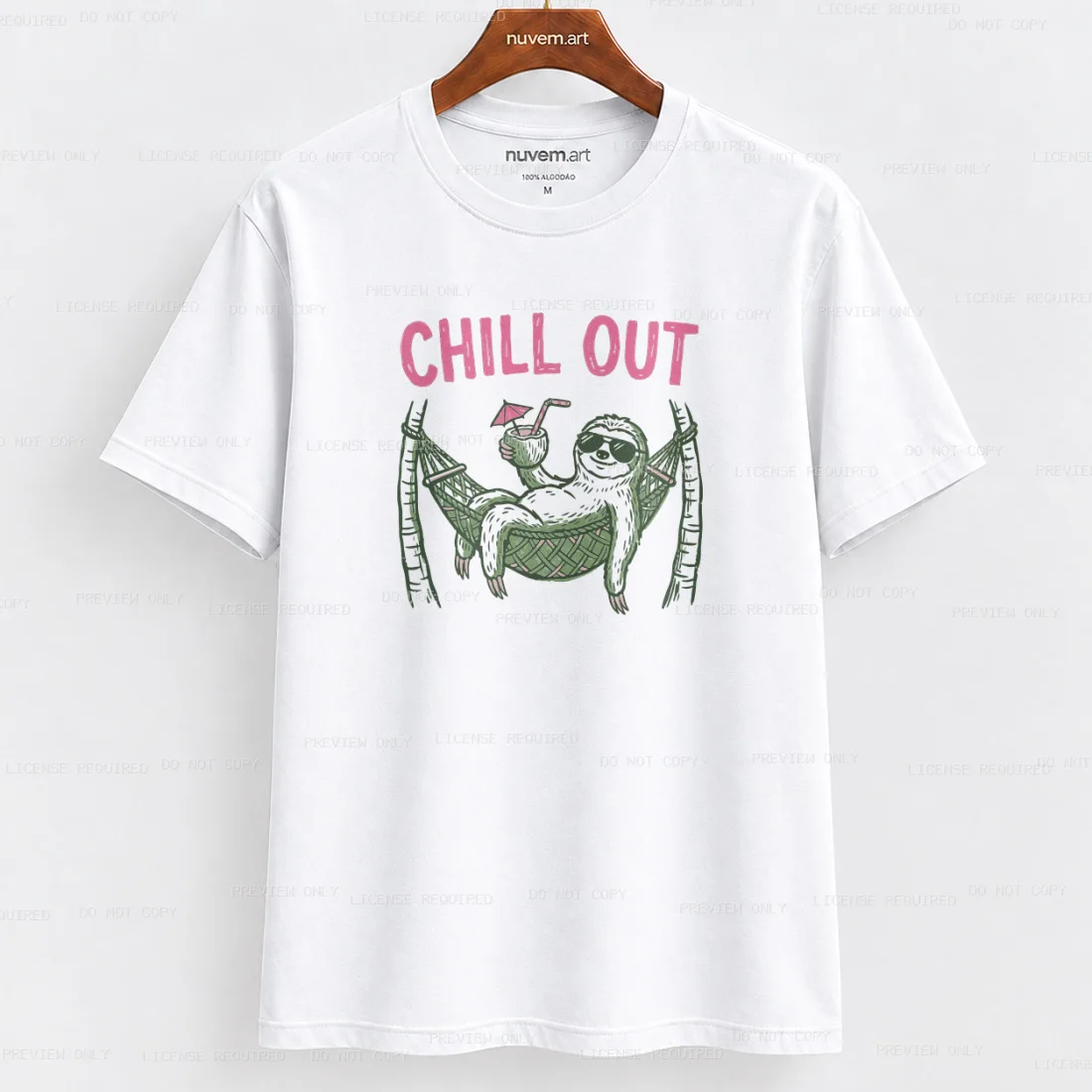 Estampa de Camiseta Termocolante Digital DTF Pronta Para Aplicar na Roupa Moda Feminina 2026 Premium | Frase Relaxante 1