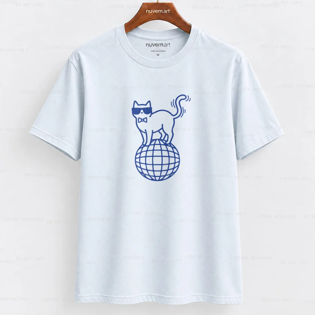 Estampa de Camiseta Termocolante Digital DTF Pronta Para Aplicar na Roupa Moda Feminina 2026 Premium | Gato Ilustrado 2