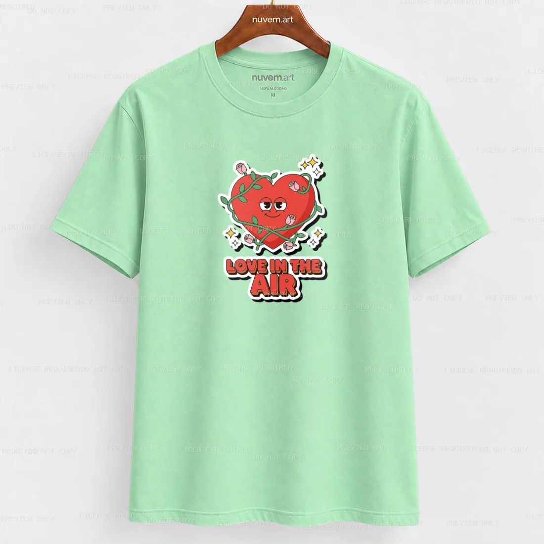 Estampa de Camiseta Termocolante Digital DTF Pronta Para Aplicar na Roupa Moda Feminina 2026 Premium | Amor e Frase 1