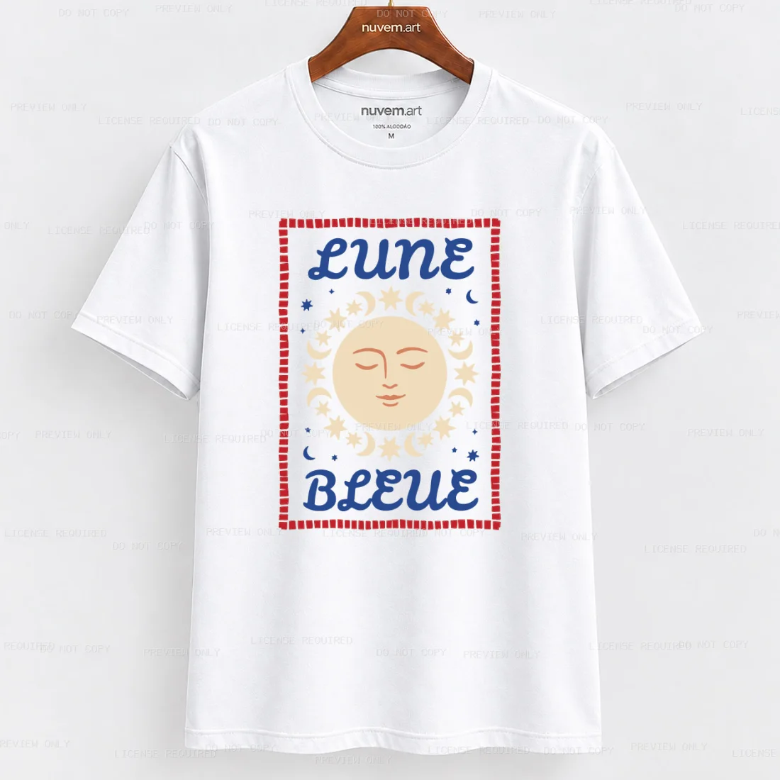 Estampa de Camiseta Termocolante Digital DTF Pronta Para Aplicar na Roupa Moda Feminina 2026 Premium | Lua e Flores