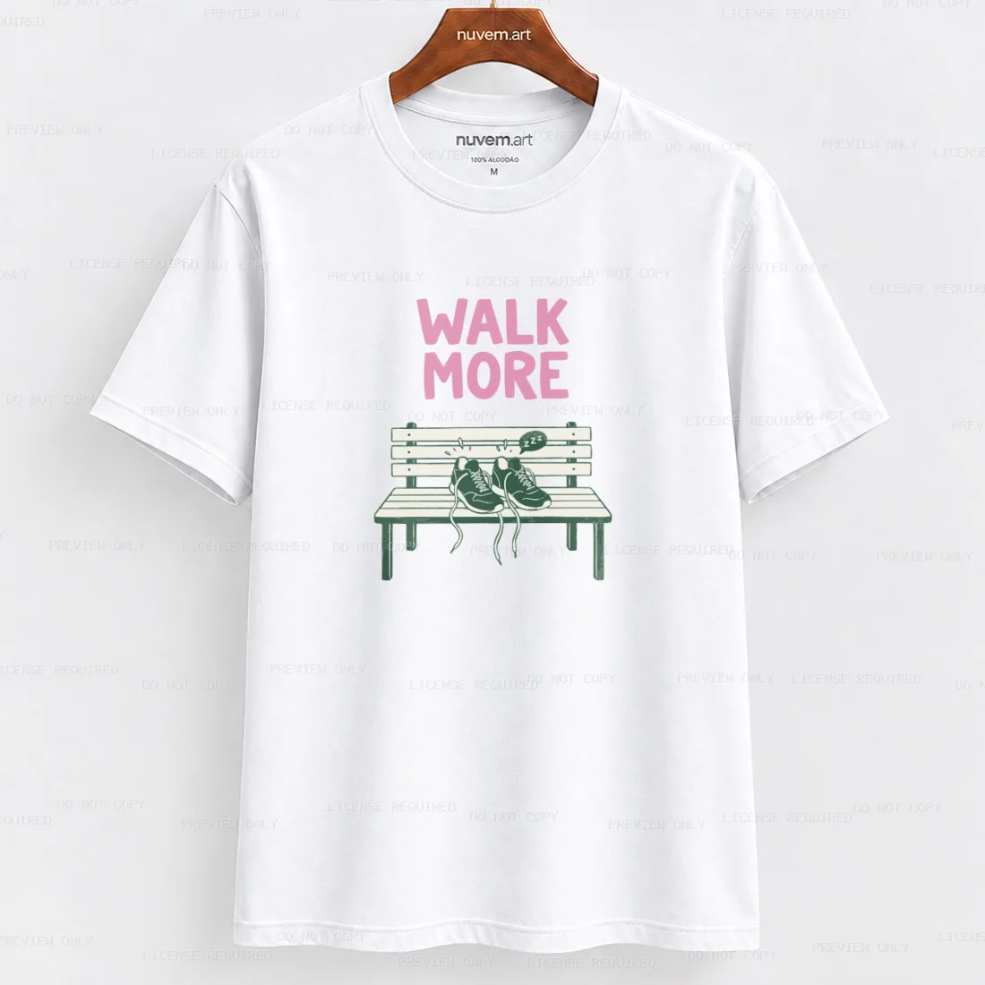 Estampa de Camiseta Termocolante Digital DTF Pronta Para Aplicar na Roupa Moda Feminina 2026 Premium | Caminhada e Frase