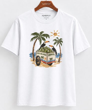 Estampa de Camiseta Termocolante Digital DTF Pronta Para Aplicar na Roupa Moda Feminina 2026 Premium | Tucano Tropical