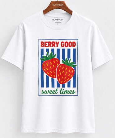 Estampa de Camiseta Termocolante Digital DTF Pronta Para Aplicar na Roupa Moda Feminina 2026 Premium | Frutas Vermelhas