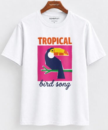 Estampa de Camiseta Termocolante Digital DTF Pronta Para Aplicar na Roupa Moda Feminina 2026 Premium | Aves Tropicais