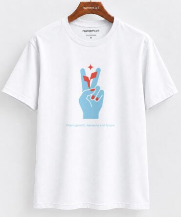 Estampa de Camiseta Termocolante Digital DTF Pronta Para Aplicar na Roupa Moda Feminina 2026 Premium | Mão Azul Arte