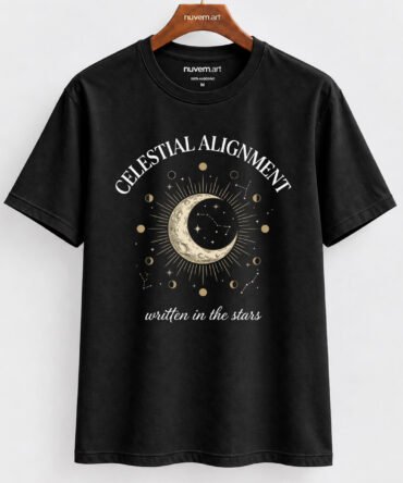 Estampa de Camiseta Termocolante Digital DTF Pronta Para Aplicar na Roupa Moda Feminina 2026 Premium | Estrelas Celeste