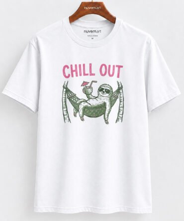 Estampa de Camiseta Termocolante Digital DTF Pronta Para Aplicar na Roupa Moda Feminina 2026 Premium | Frase Relaxante 1