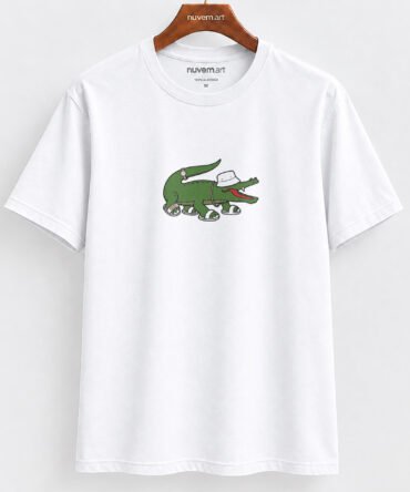 Estampa de Camiseta Termocolante Digital DTF Pronta Para Aplicar na Roupa Moda Feminina 2026 Premium | Crocodilo