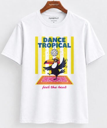 Estampa de Camiseta Termocolante Digital DTF Pronta Para Aplicar na Roupa Moda Feminina 2026 Premium | Dança Tropical