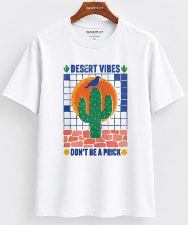 Estampa de Camiseta Termocolante Digital DTF Pronta Para Aplicar na Roupa Moda Feminina 2026 Premium | Deserto e Sol