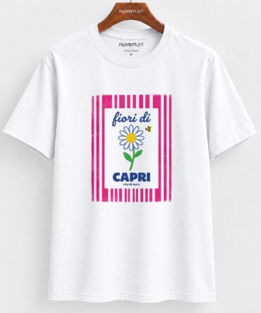 Estampa de Camiseta Termocolante Digital DTF Pronta Para Aplicar na Roupa Moda Feminina 2026 Premium | Flores Capri