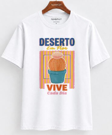 Estampa de Camiseta Termocolante Digital DTF Pronta Para Aplicar na Roupa Moda Feminina 2026 Premium | Flor do Deserto