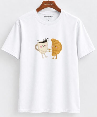 Estampa de Camiseta Termocolante Digital DTF Pronta Para Aplicar na Roupa Moda Feminina 2026 Premium | Comida e Amigos