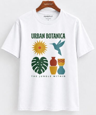 Estampa de Camiseta Termocolante Digital DTF Pronta Para Aplicar na Roupa Moda Feminina 2026 Premium | Folhas em Grade