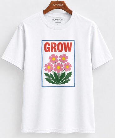 Estampa de Camiseta Termocolante Digital DTF Pronta Para Aplicar na Roupa Moda Feminina 2026 Premium | Rosas e Frase