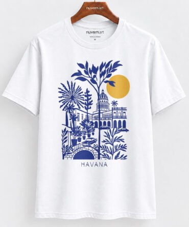 Estampa de Camiseta Termocolante Digital DTF Pronta Para Aplicar na Roupa Moda Feminina 2026 Premium | Havana Tropical