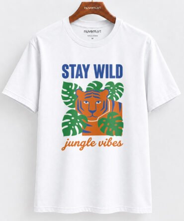 Estampa de Camiseta Termocolante Digital DTF Pronta Para Aplicar na Roupa Moda Feminina 2026 Premium | Folhas da Selva