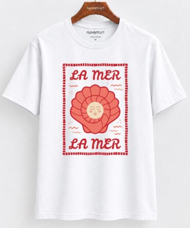 Estampa de Camiseta Termocolante Digital DTF Pronta Para Aplicar na Roupa Moda Feminina 2026 Premium | Onda e Mar