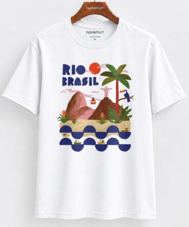 Estampa de Camiseta Termocolante Digital DTF Pronta Para Aplicar na Roupa Moda Feminina 2026 Premium | Paisagem Tropical