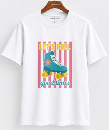 Estampa de Camiseta Termocolante Digital DTF Pronta Para Aplicar na Roupa Moda Feminina 2026 Premium | Frase e Patins
