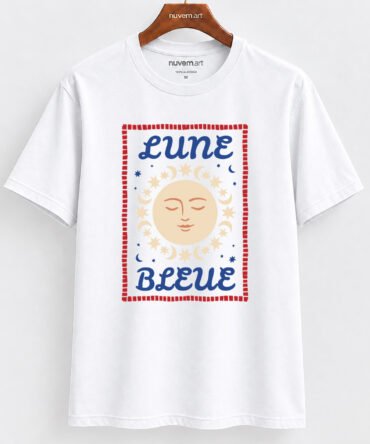 Estampa de Camiseta Termocolante Digital DTF Pronta Para Aplicar na Roupa Moda Feminina 2026 Premium | Lua e Flores