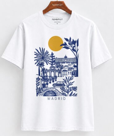 Estampa de Camiseta Termocolante Digital DTF Pronta Para Aplicar na Roupa Moda Feminina 2026 Premium | Madri e Viagem