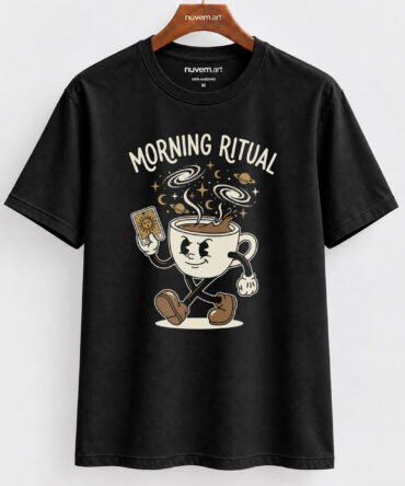 Estampa de Camiseta Termocolante Digital DTF Pronta Para Aplicar na Roupa Moda Feminina 2026 Premium | Frase e Rotina