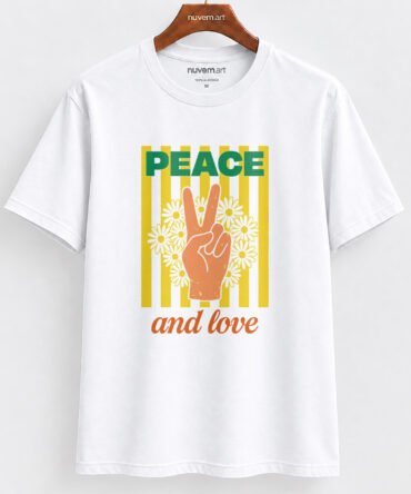 Estampa de Camiseta Termocolante Digital DTF Pronta Para Aplicar na Roupa Moda Feminina 2026 Premium | Flores e Paz