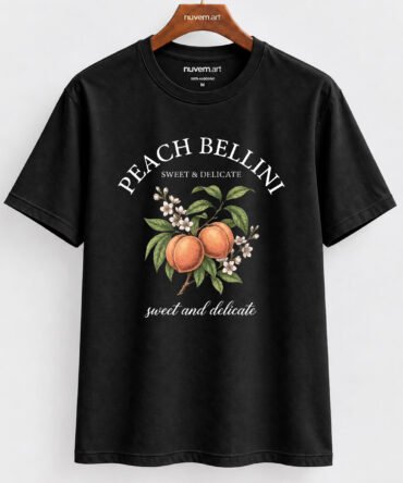 Estampa de Camiseta Termocolante Digital DTF Pronta Para Aplicar na Roupa Moda Feminina 2026 Premium | Pêssego e Verão