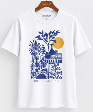 Estampa de Camiseta Termocolante Digital DTF Pronta Para Aplicar na Roupa Moda Feminina 2026 Premium | Rio e Viagem
