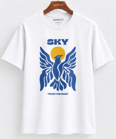 Estampa de Camiseta Termocolante Digital DTF Pronta Para Aplicar na Roupa Moda Feminina 2026 Premium | Pássaro e Céu