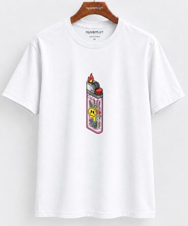 Estampa de Camiseta Termocolante Digital DTF Pronta Para Aplicar na Roupa Moda Feminina 2026 Premium | Sorriso e Fogo