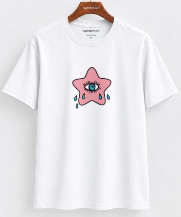 Estampa de Camiseta Termocolante Digital DTF Pronta Para Aplicar na Roupa Moda Feminina 2026 Premium | Estrela Rosa