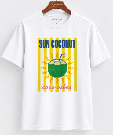 Estampa de Camiseta Termocolante Digital DTF Pronta Para Aplicar na Roupa Moda Feminina 2026 Premium | Coco e Verão