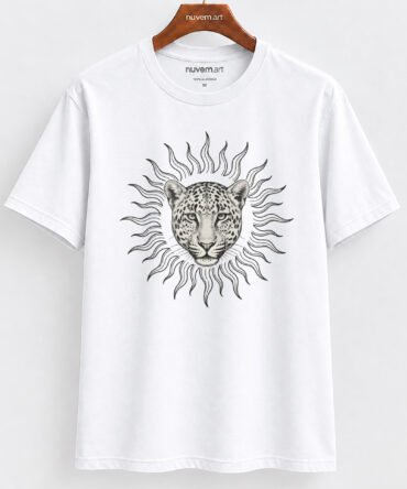 Estampa de Camiseta Termocolante Digital DTF Pronta Para Aplicar na Roupa Moda Feminina 2026 Premium | Tigre e Sol