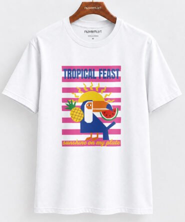 Estampa de Camiseta Termocolante Digital DTF Pronta Para Aplicar na Roupa Moda Feminina 2026 Premium | Frutas Tropicais